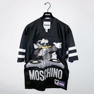 H&M x Moschino Black Mesh Jersey Shirt & Hanger